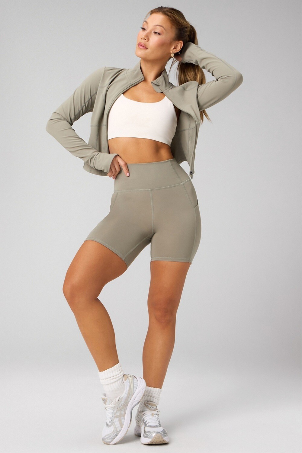 Short Oasis High-Waisted6" Mujer Seagrass