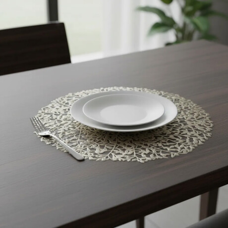 Mantel Individual Abstracto Redondo en PVC Ø38Cm Paramount Dorado