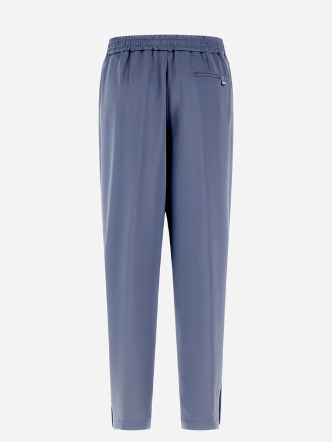 Herno - Pantalón de cintura ajustable con efecto satinado Celeste