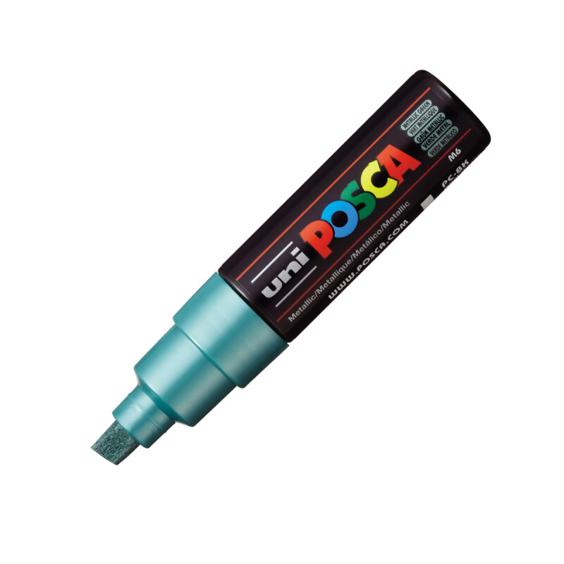 MARCADOR UNI POSCA 8 MM VERDE METALIZADO N/A
