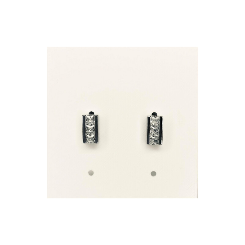 CARAVANAS DE PLATA BLOQUE PEQUEÑO CON CIRCONIAS 81829 L2d11264.1-x3