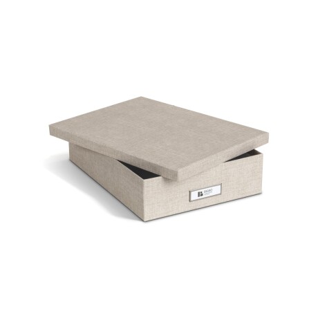 CAJA ORG C/TAPA PAPEL NATURAL-BEIGE OSKAR