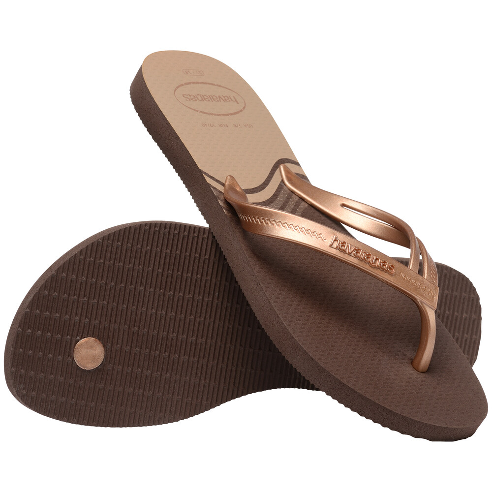Sandalias Havaianas Elegance Print FC Mujer Cafe