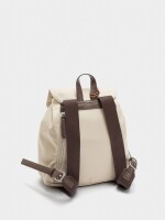 Mochila De Nylon Con Colgante taupe