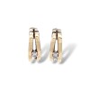 Caravanas Medio aro Zirconia-Plata y oro-Zirconia-CA5129 conpiedra