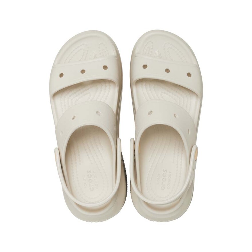 Plataformas Crocs Mega Crush Sandal - Unisex Taupe