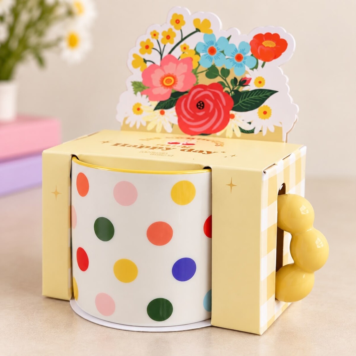 45-2K-005 - Taza De Ceramica Modelo Lunares 