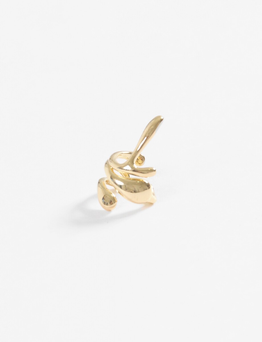 Earcuff wavy irregular - dorado 
