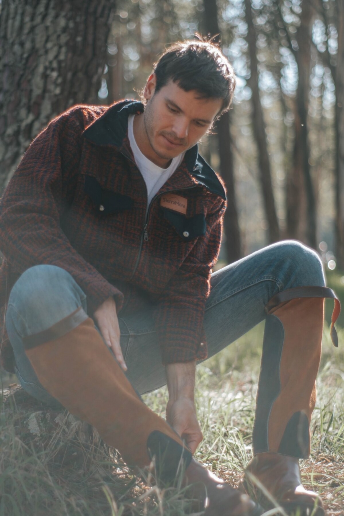 Polainas Combinadas Honey / Azul Marino