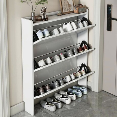 Zapatero Organizador Vertical De 3 Estantes Blanco