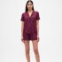 MODAL SS PIPING TOP TUSCAN RED