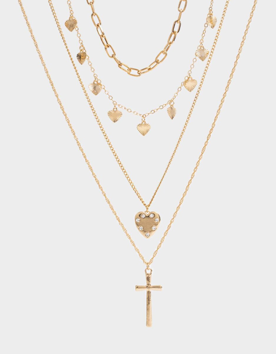 Collares Cortos Religioso - Dorado 