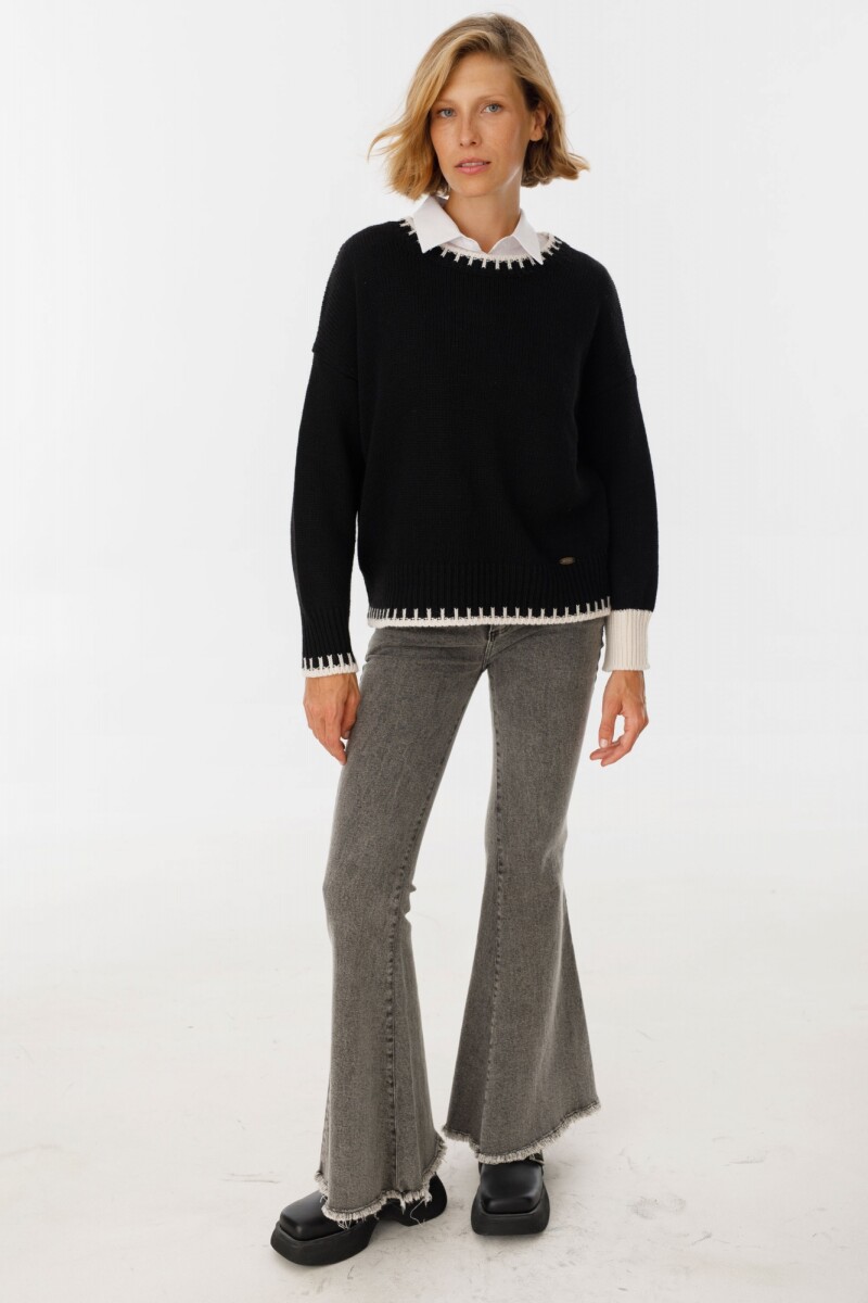 Sweater Portal Crudo/Negro