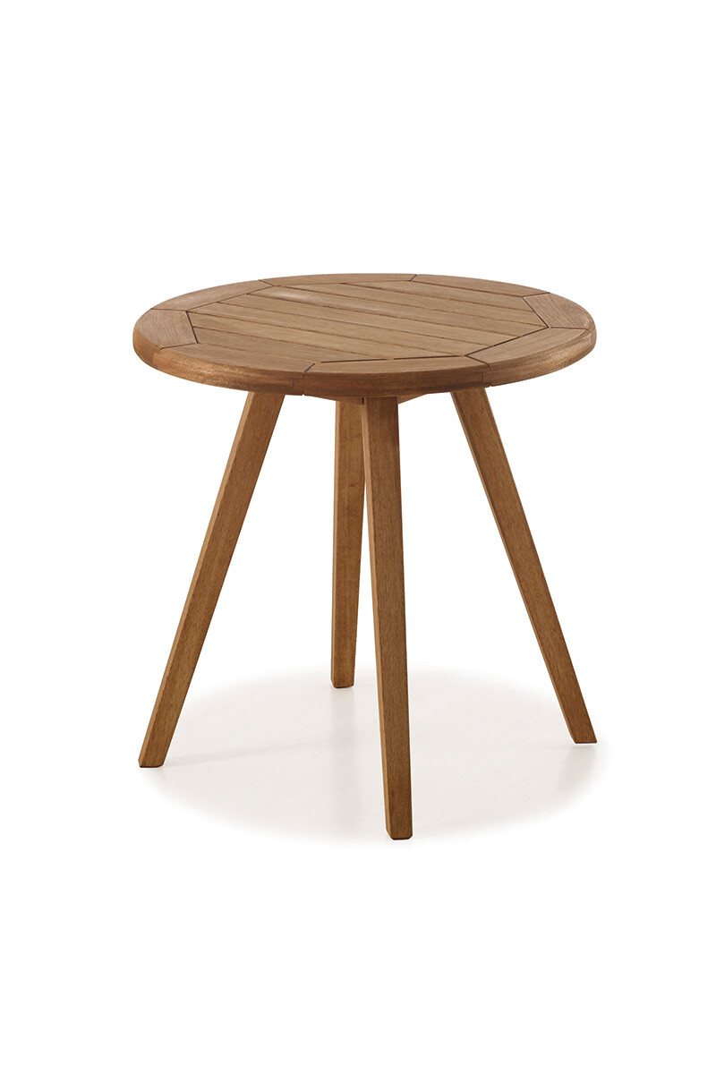 TRACO LATERAL MESA DE LATERAL TRACO REDONDA 60x60x60CM JATOBA