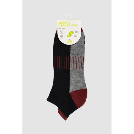 Medias cortas diseño deportivas elastico Bordeaux