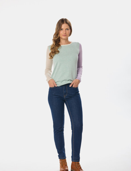 PANTALÓN DE JEAN SKINNY Azul Oscuro