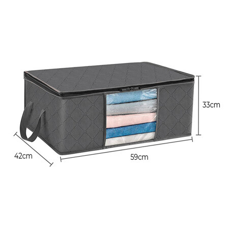 Set X6 Bolsas Organizadoras Ropa Almacenamiento Caja Gris