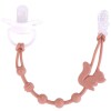 Clip para chupete silicona BUBA Cloudy rosado