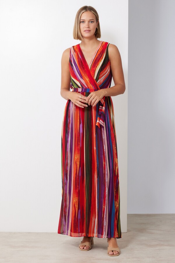 Vestido Maxi MULTI/ROJO