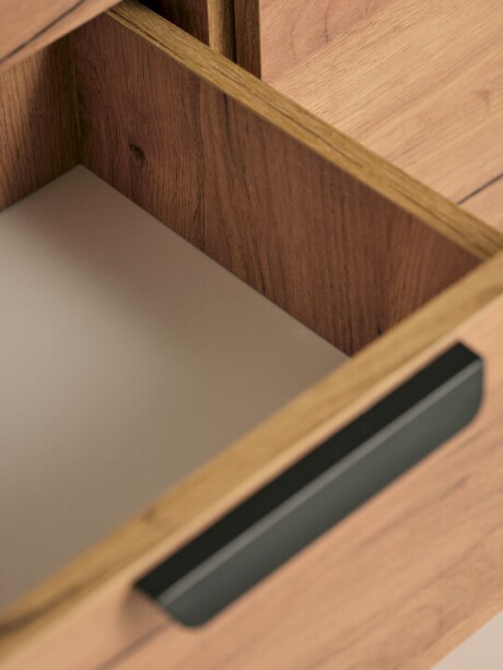 Cómoda JENSLEV 4 cajones 1 puerta color roble natural Cómoda JENSLEV 4 cajones 1 puerta color roble natural
