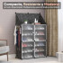 Estante Organizador Multiuso IMBACK IBK-PLC004 | Zapatera, Ropa y Accesorios con Puertas Esmeriladas Estante Negro Estante Organizador Multiuso IMBACK IBK-PLC004 | Zapatera, Ropa y Accesorios con Puertas Esmeriladas Estante Negro
