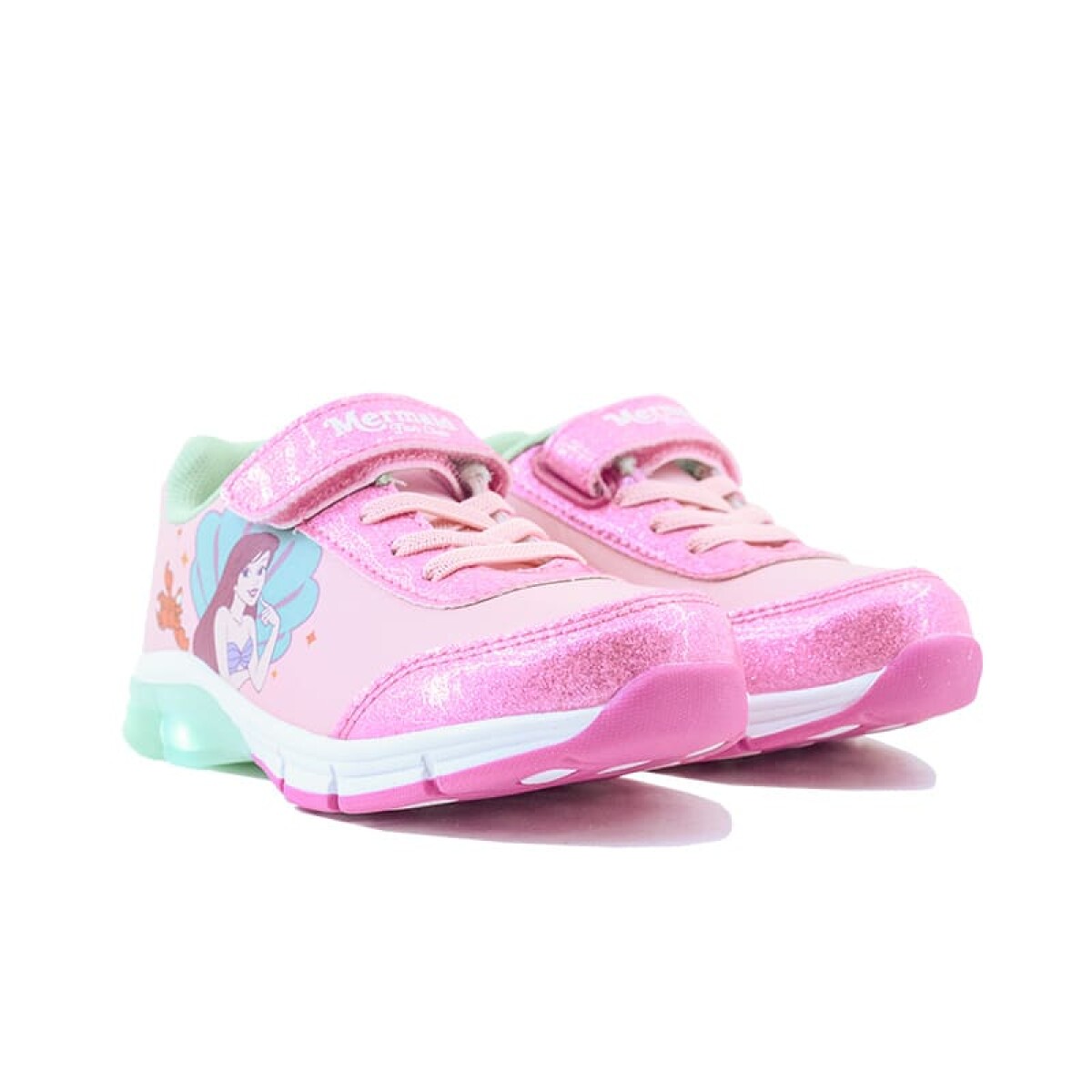 Championes Disney Princesas Suela Luces de Niños - PRICFW24003 - Rosado-verde Agua 