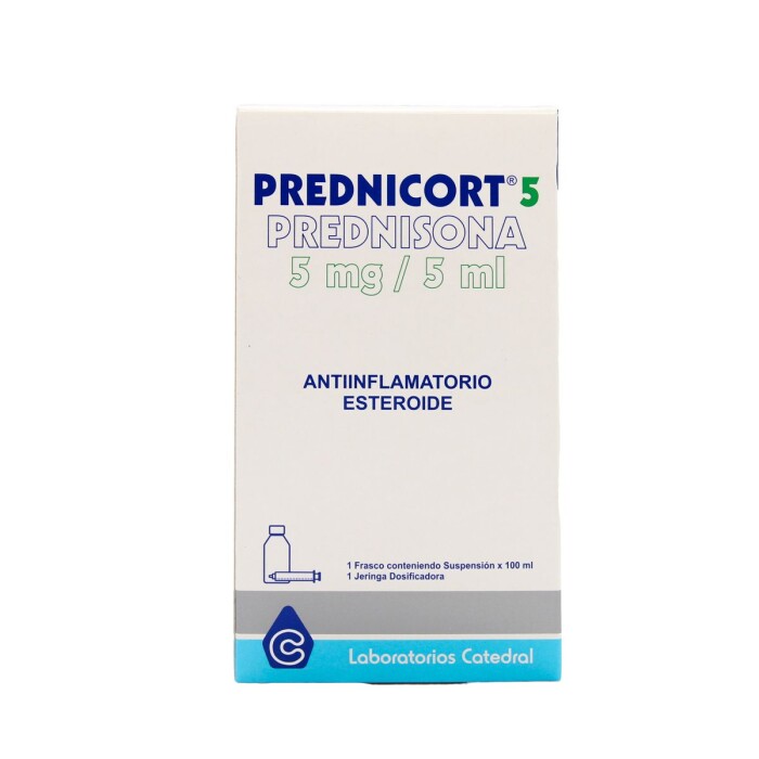 PREDNICORT 5 MG. SUSP. FRASCO X 100 ML. única