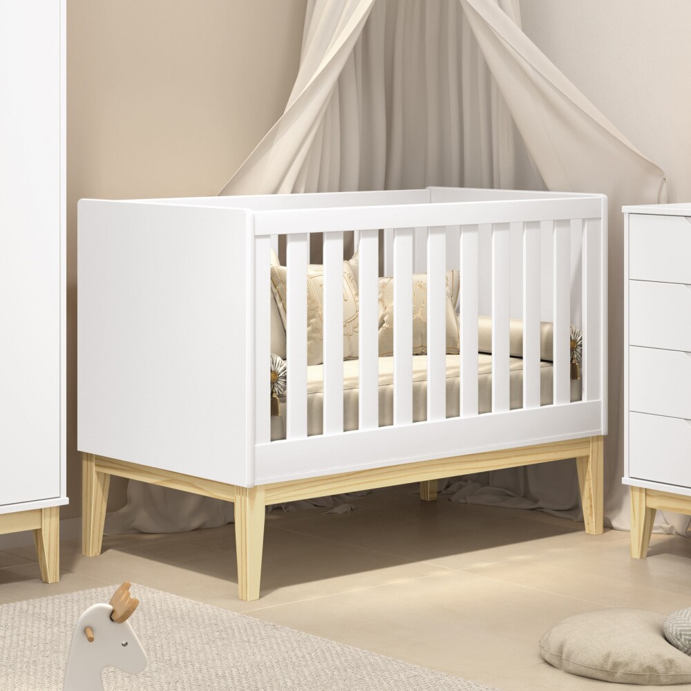Cuna Convertible Bebé - Noah Blanco