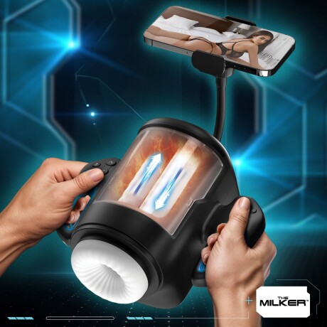 Masturbador Vibrador Cyber Milker con Soporte para Celular Masturbador Vibrador Cyber Milker con Soporte para Celular
