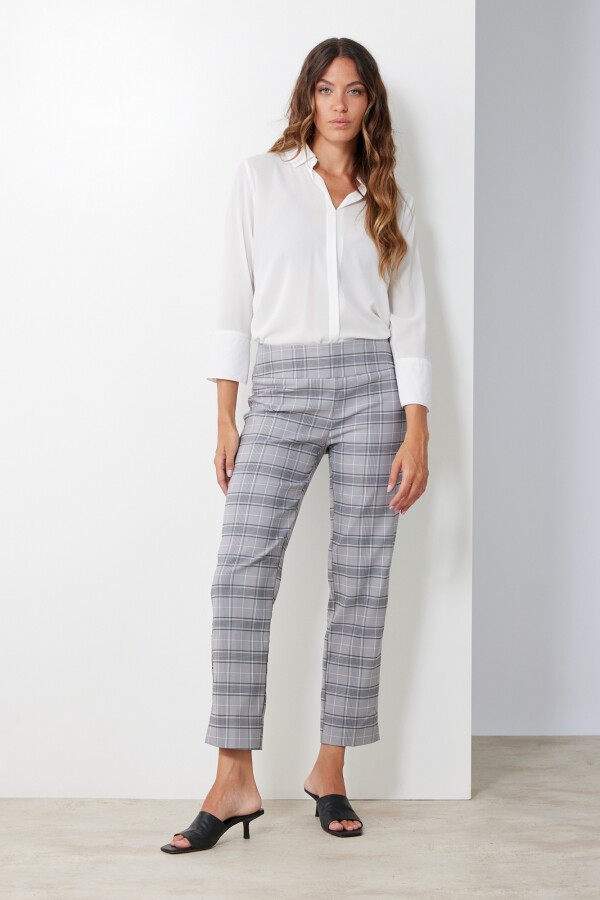 Pantalon Pretina Ancha GRIS/MULTI