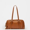 Cartera al hombro Lagoon en efecto cuero liso Cuoio
