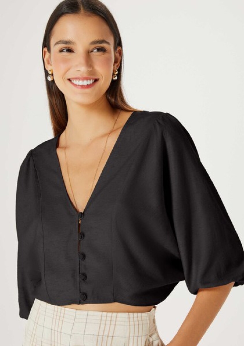 BLUSA FEM - NEGRO 