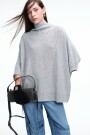PONCHO TEJIDO Gris