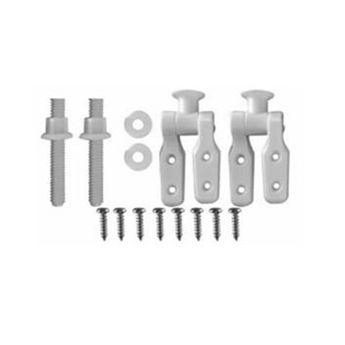 Repuesto Bisagra Tapa De Inodoro Material Metalico Blanco 