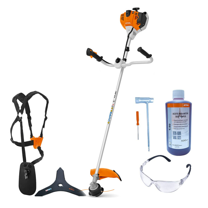 Desmalezadora Stihl Fs-291 2,7hp + Cabezal de Corte 42-2 + Bidon Desmalezadora Stihl Fs-291 2,7hp + Cabezal de Corte 42-2 + Bidon