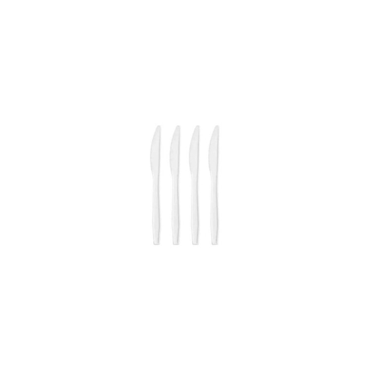 CUCHILLOS PLASTICOS X25 BLANCO