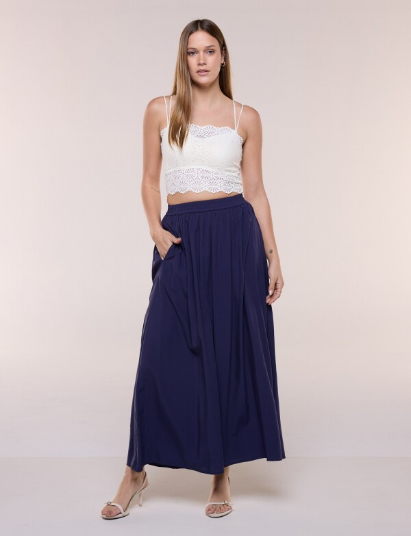 Falda Maxi Solid AZUL