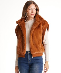 Chaleco Faux Fur TOSTADO