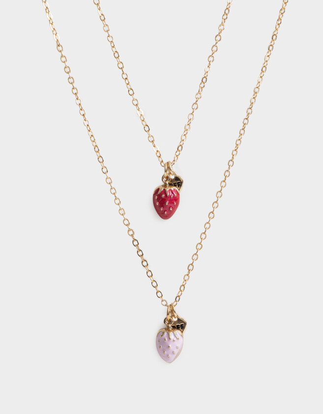 Collares Infantiles Con frutas Dorado