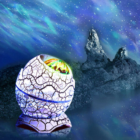 Proyector estrellas Huevo dinosaurio Blanco