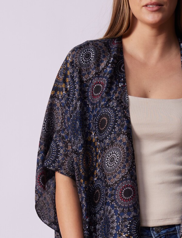 Kimono Printed MULTI/AZUL