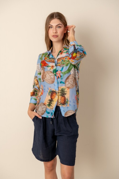 Camisa Julliet Celeste