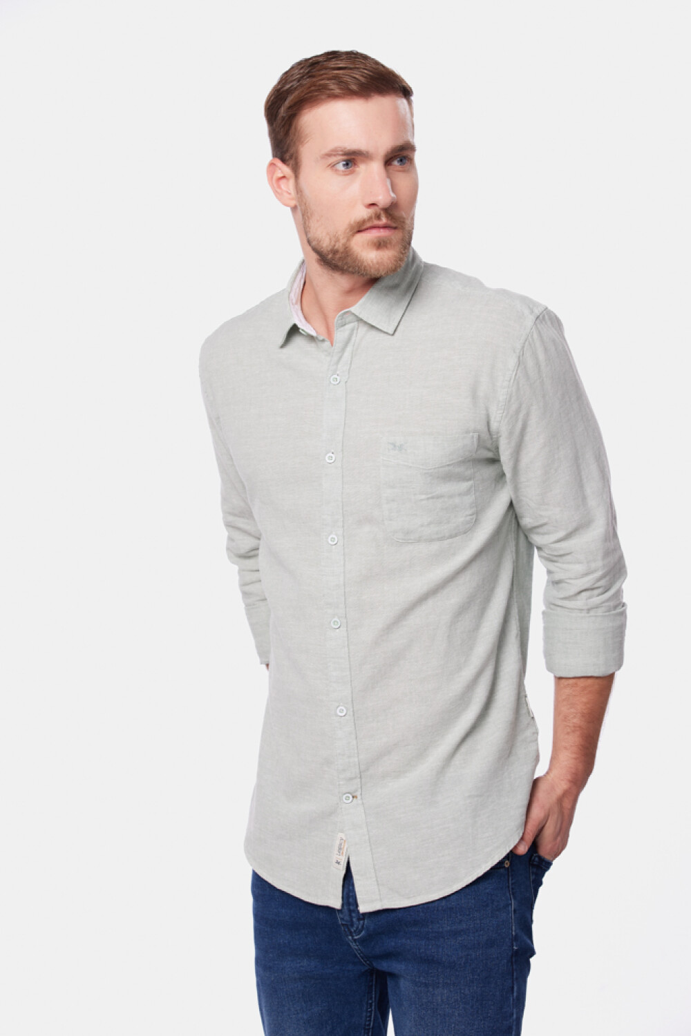 CAMISA DE LINO Menta