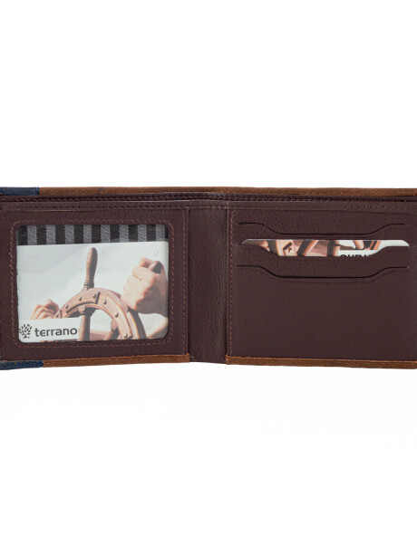 Billetera Cuero Nobuk con Vista Marrón