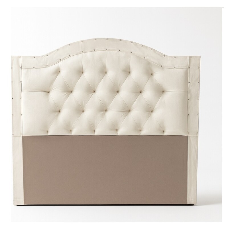Respaldo Curvo De Sommier Ltc De Madera Forrado En Suede Marfil Respaldo Curvo De Sommier Ltc De Madera Forrado En Suede Marfil