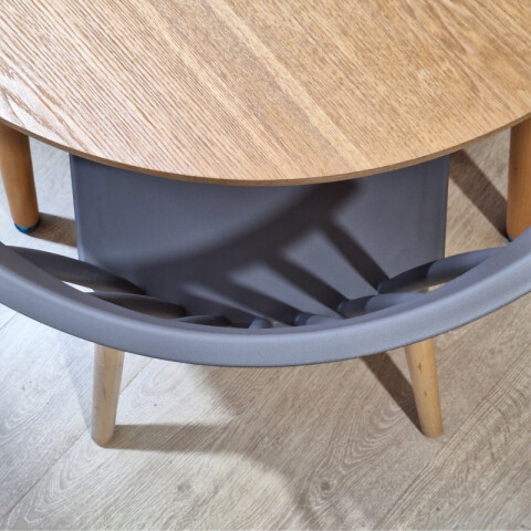 Silla Diseño Windsor con Patas de Madera para Comedor y Jardín - Gris Silla Diseño Windsor con Patas de Madera para Comedor y Jardín - Gris