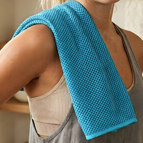 Toalla Deportiva Enfriadora Instantánea Microfibra 90×30cm Color Azul