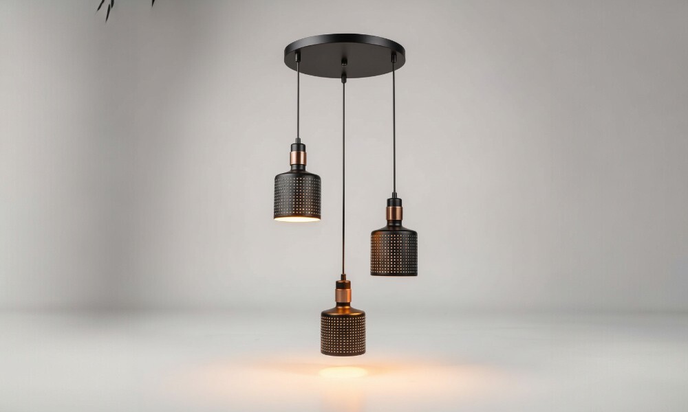 Luminaria de techo triple industrial HD 1328-3 Luminaria De Techo Triple Industrial Hd 1328-3