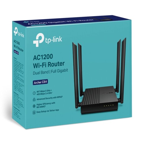 Router Inalámbrico TP-LINK Archer C64 Dual AC1200 Gigabit 001