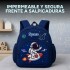 Mochila Escolar Reforzada 33x24cm 2 Bolsillos Astronauta Color Azul